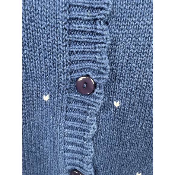 Segue Vintage Blue Floral Embroidered Button-Up Cardigan Sweater Size 1X - Picture 8 of 9